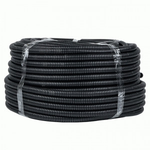 Труба гофра ПНД 20мм с протяжкой (цена за метр)ЧЕРНАЯ(100м)