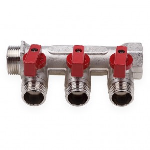 Коллектор с шар. кран.3/4"х1/2"м-3вых . ПЛОСКИЙ VIEIR /30 VR713