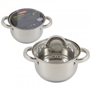 Кастрюля 4,0 л, со стеклянной крышкой, АП кго42а KUKMARA линия "Granit ultra