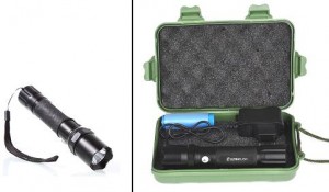 Фонарь ручной метал.  LED-9 3хААА(красный/синий/черный)