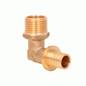 Уголок аксиальный с настенным креплением (водорозетка) 16 мм х ½" вн