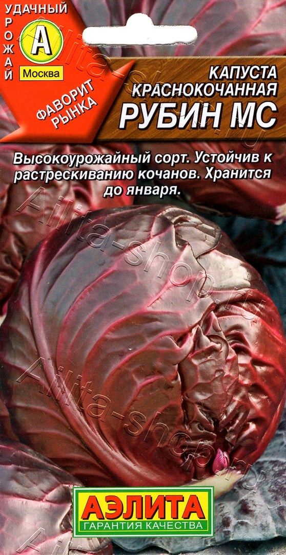 Капуста краснокочанная Рубин 0,3г Аэлита