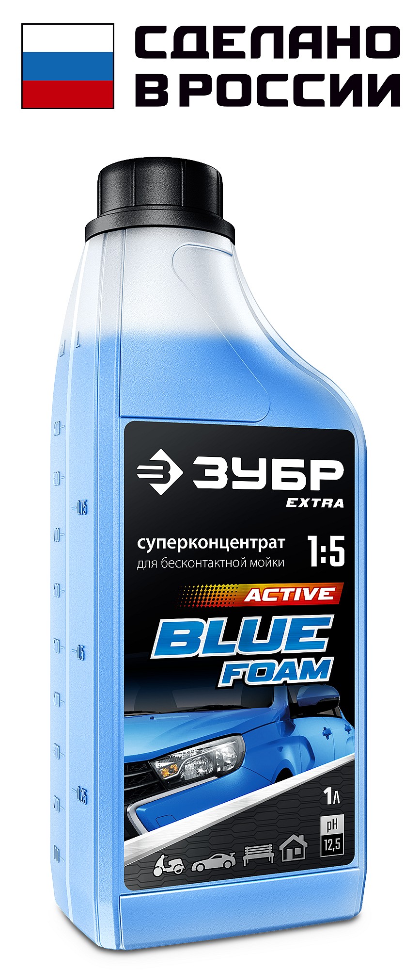 Шампунь концентрированный  для минимоек универсальный ЗУБР Extra 1л 70651-1