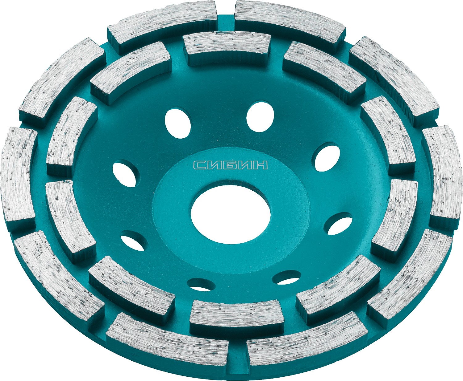 Чашка 125 мм двухрядная алмазная шлифовальная СИБИН