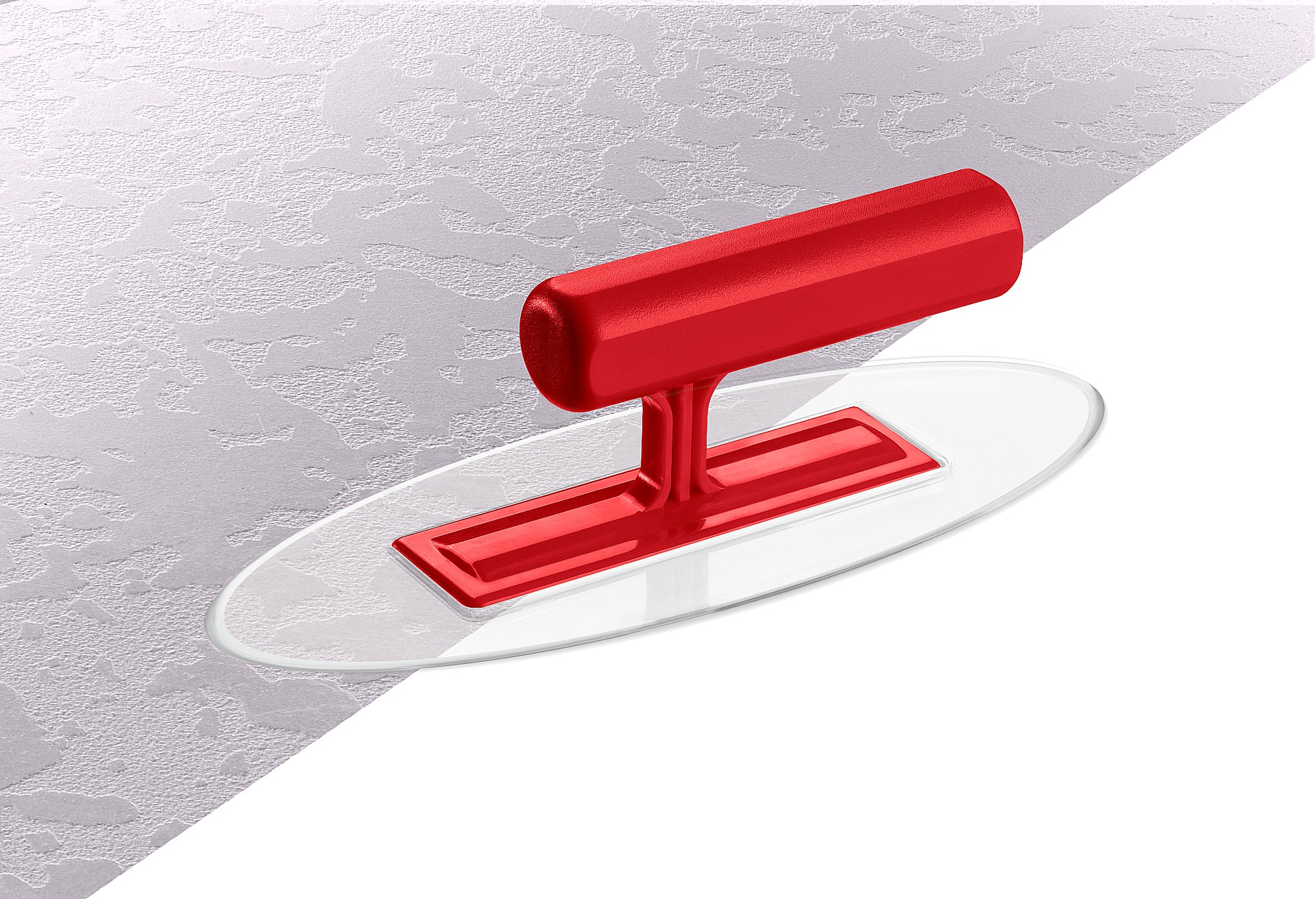 Зубр 220-90 мм гладилка овальная  прозрачная пластиковая