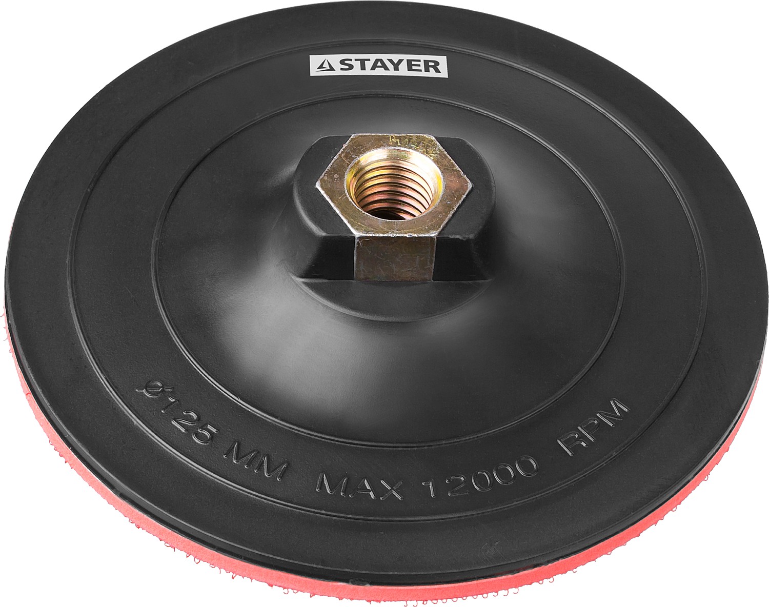 Тарелка опорная Stayer MASTER пластиковая для УШМ на липучке d=125мм М14