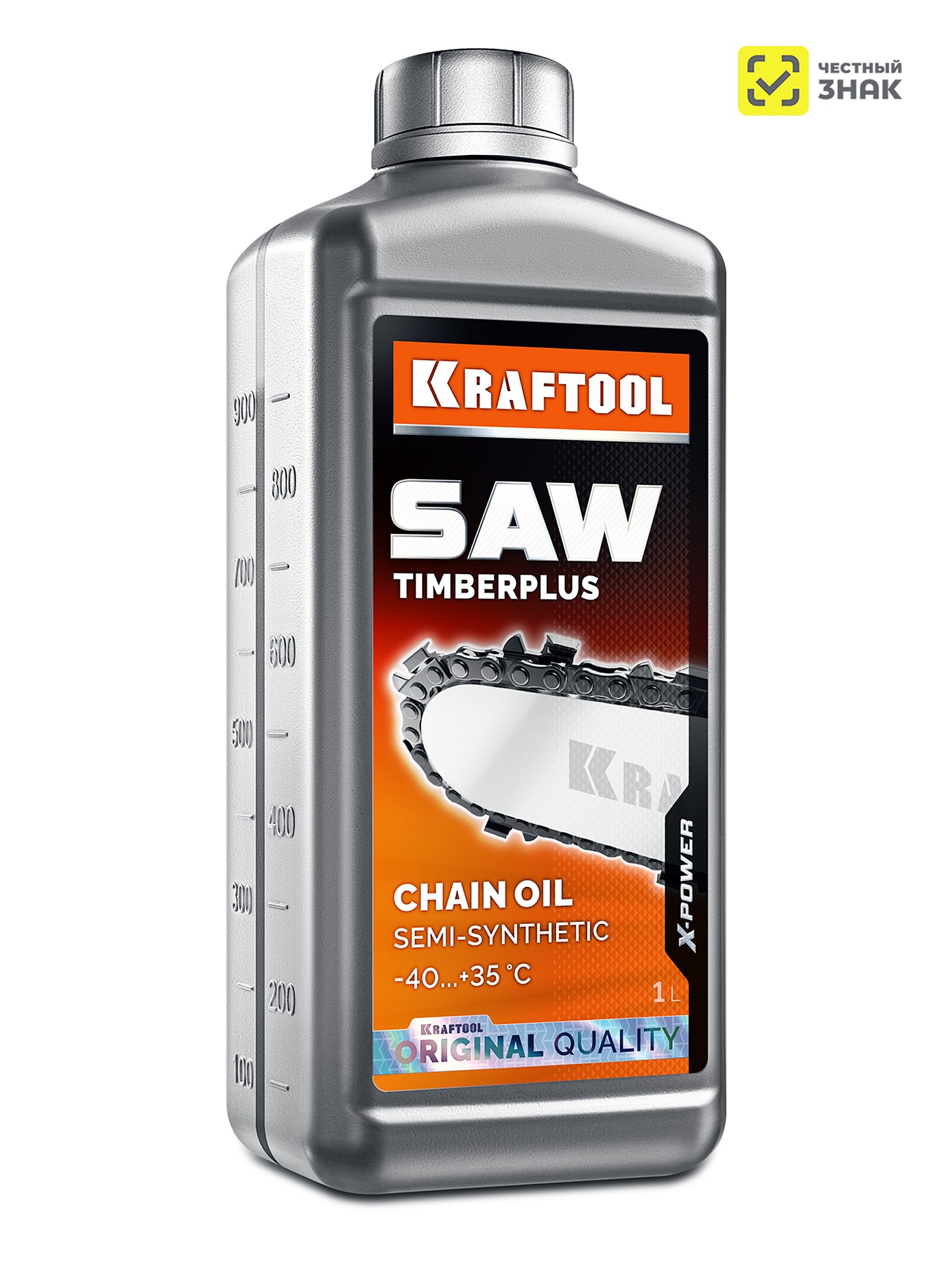 Масло цепное полусинтетическое для бензо и электропил Зубр 1л