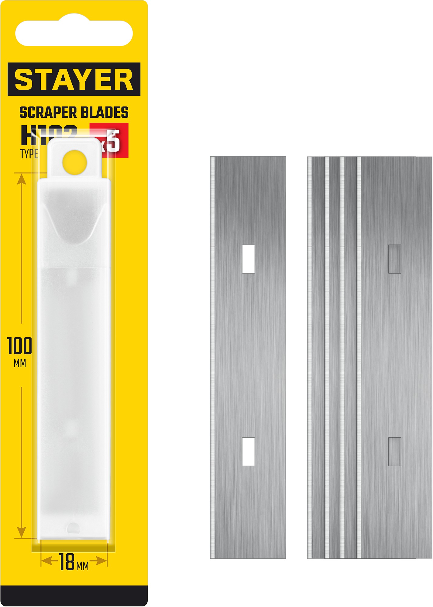 Лезвие сменное для скребка 100мм 5шт STAYER