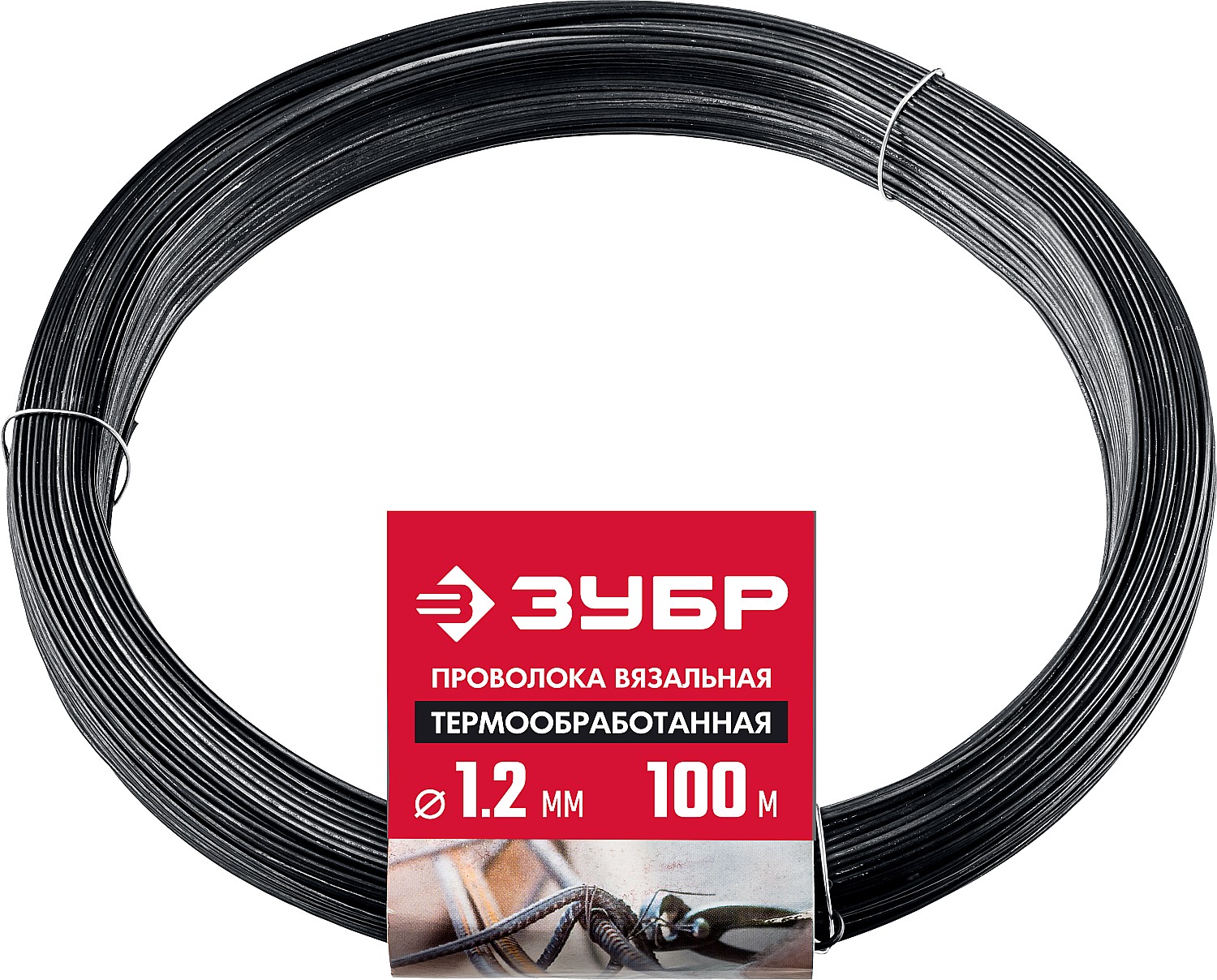 Вязальная проволока 1,2х100м термообработанная Зубр.