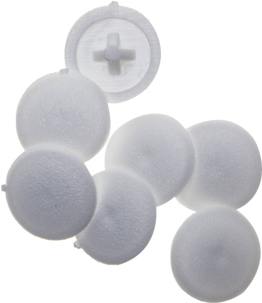 Заглушка декоративная под шуруп, белый шлиц №2, 40шт ЗУБР