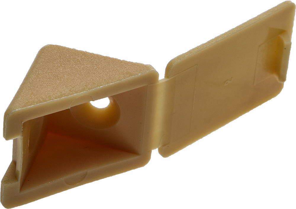 Уголок мебельный с шурупом, цвет сосна 4,0*15мм, 4шт, ЗУБР