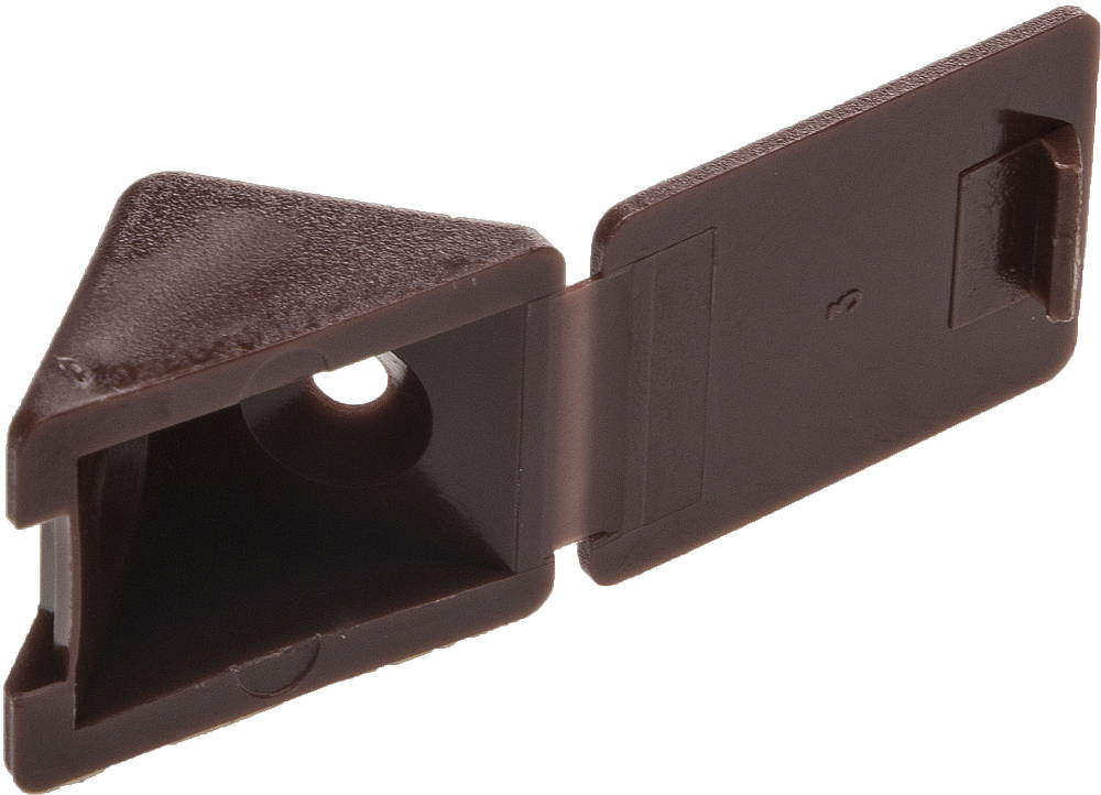 Уголок мебельный с шурупом, цвет красное дерево 4,0*15мм, 4шт, ЗУБР