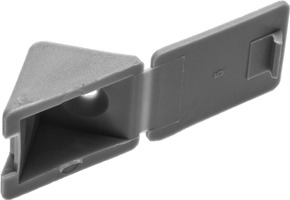 Уголок мебельный с шурупом, цвет светло-серый 4,0*15мм, 4шт, ЗУБР