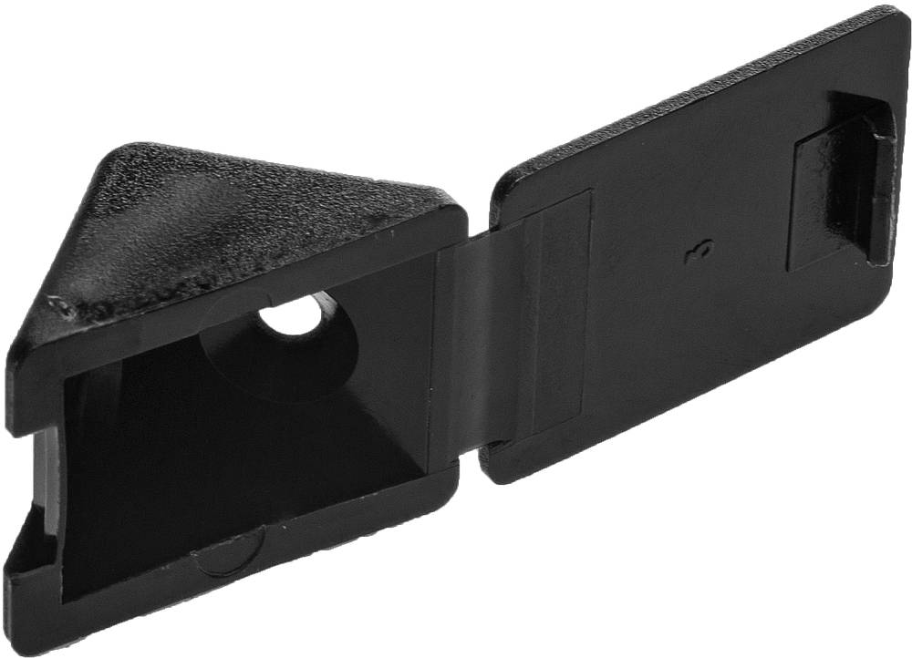 Уголок мебельный с шурупом, цвет черный 4,0*15мм, 4шт, ЗУБР