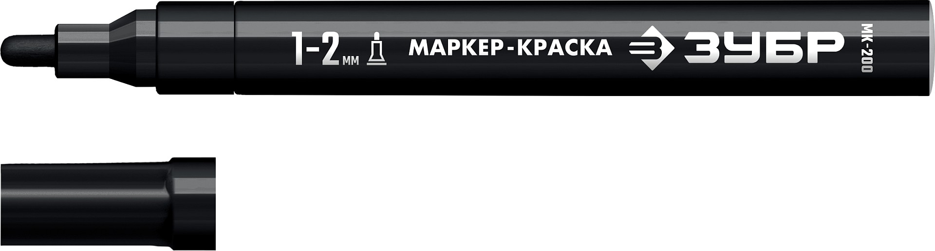 Маркер краска  МК 200 (1-2мм) черный