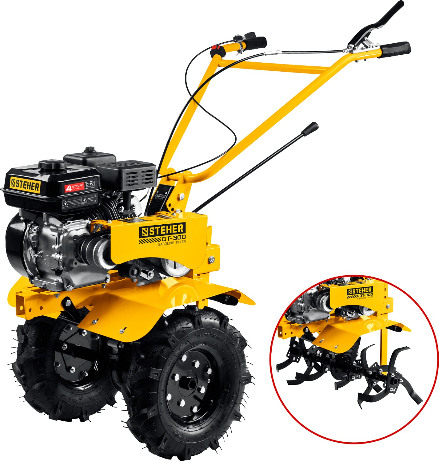 Бензиновый мотоблок STEHER. 7 л.сGT-300