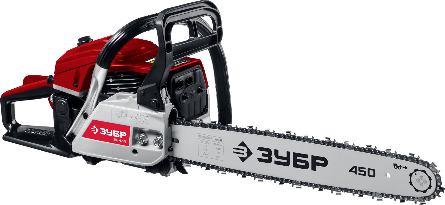 Бензопила ЗУБР 52см3,45см