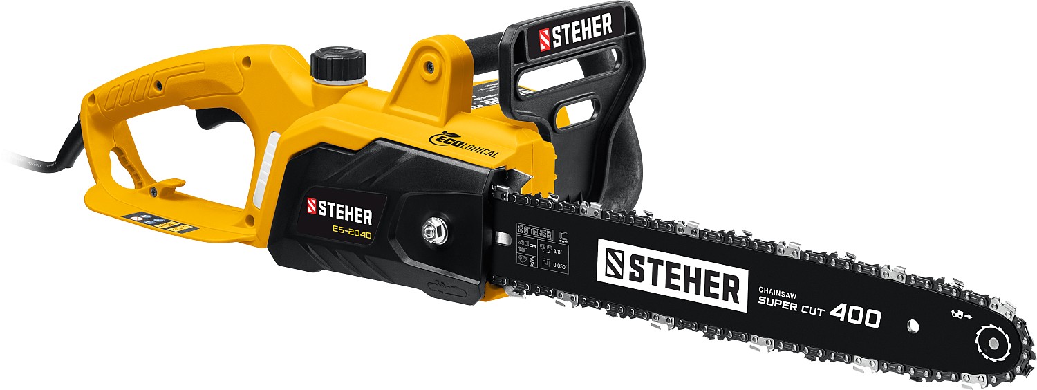 Пила цепная электрическая 2000вт,40см шина STEHER