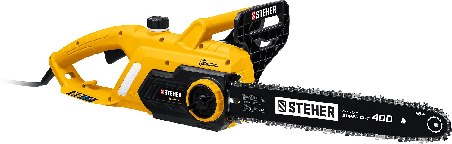 Пила цепная электрическая 2400вт,40см шина STEHER