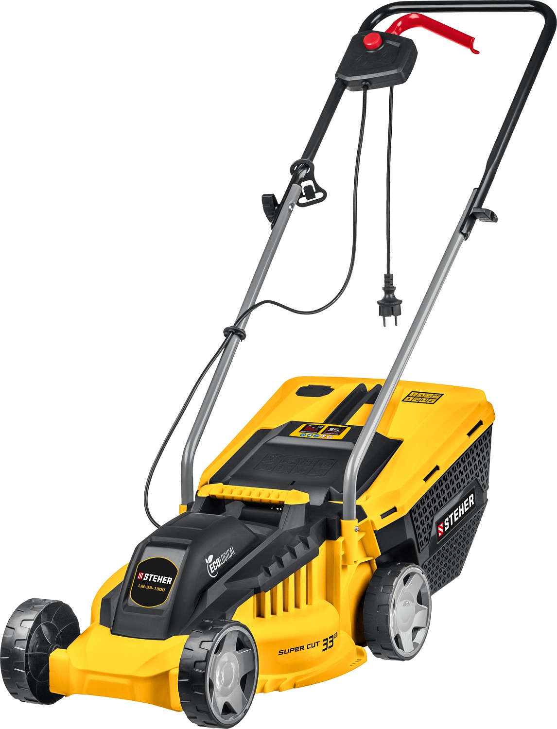 Cетевая газонокосилка STEHER 1300 Вт, ш/с 33 cм