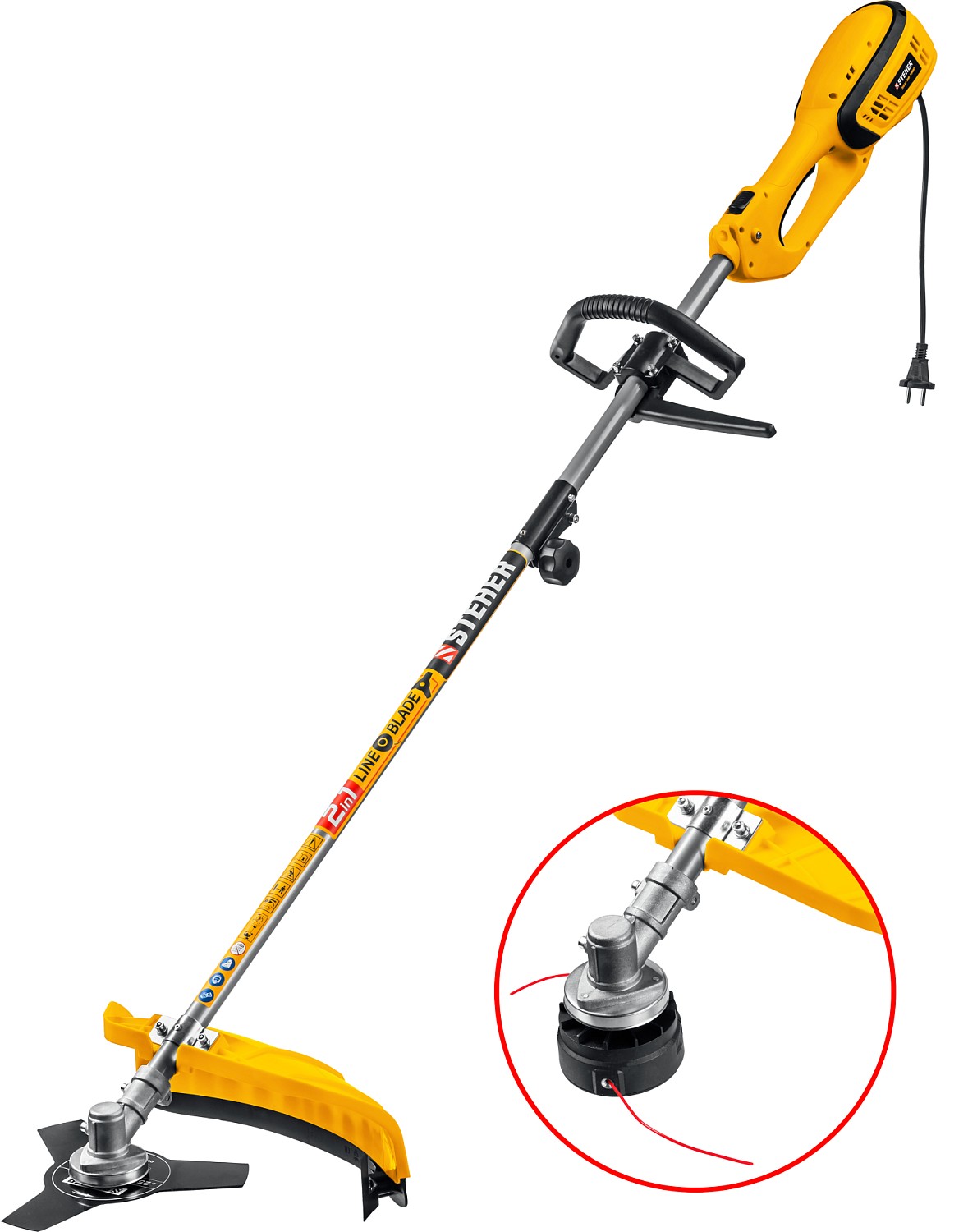 STEHER Коса сетевая 1300Вт щ/с 38/25 см