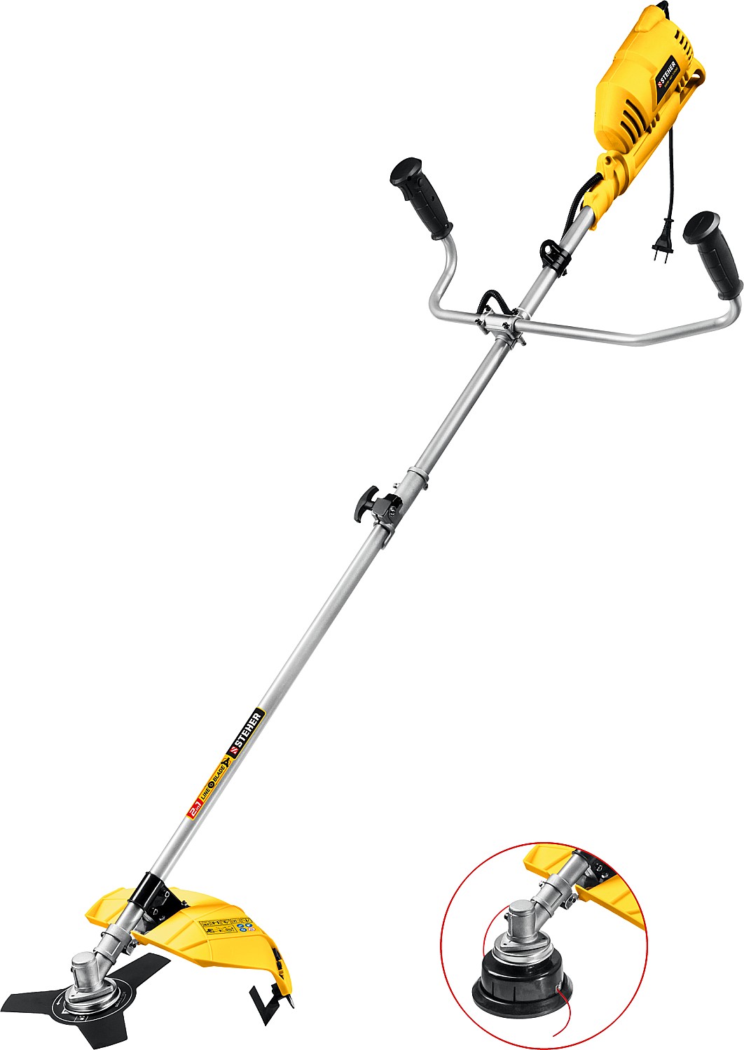 STEHER Коса сетевая1700 Вт с рем.редуктором щ/с 42/25 см