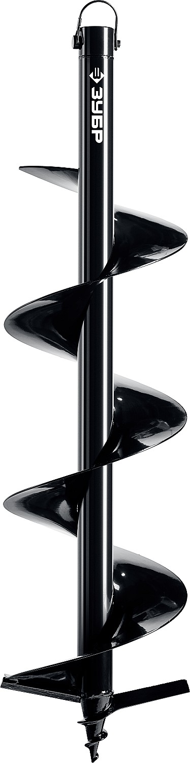 Шнек для мотобуров грунт d=200мм однозаходный ЗУБР