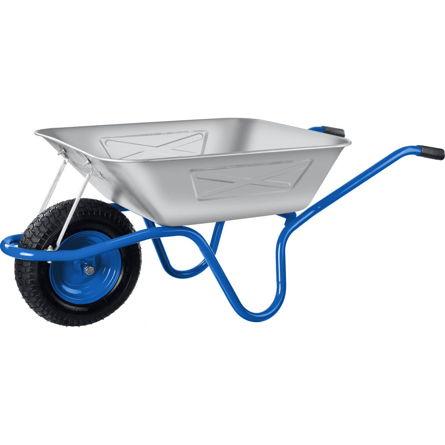 Тачка строительная одноколесная ЗУБР,ПТ-250 130л 250кг широкое пневматическое колесо