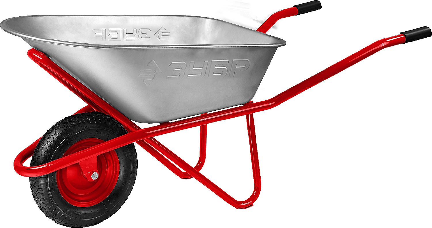 Тачка строительная одноколесная ЗУБР Т12 90л 180кг