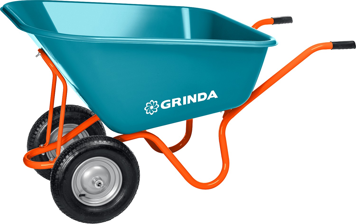 Садовая тачка с кузовом увеличенного объема 260л GRINDA GP-1, г/п 120кг, ударопрочный пластиковый ку
