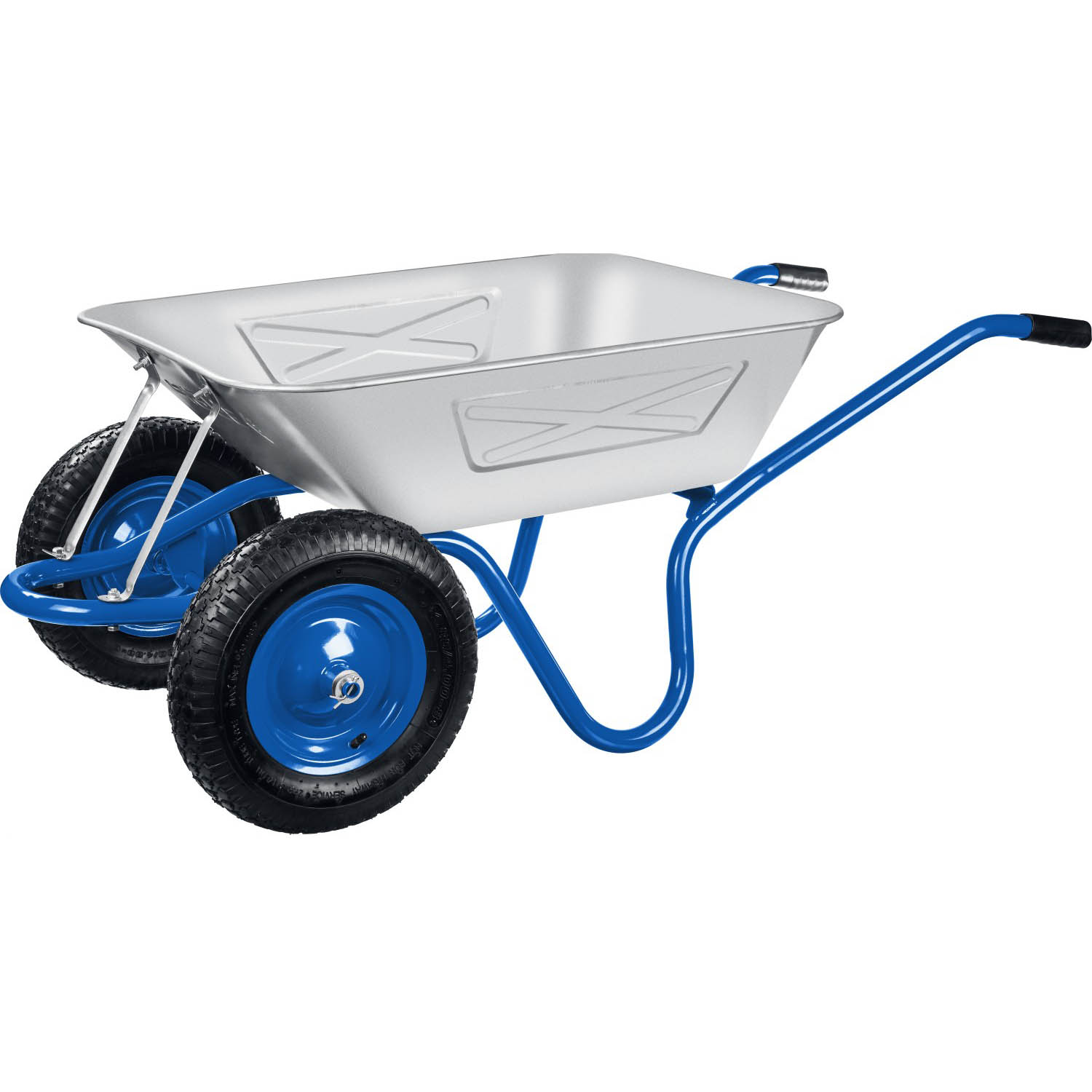 Тачка усиленная строит.двухкол. 130л, 280кг Зубр ПТ-350