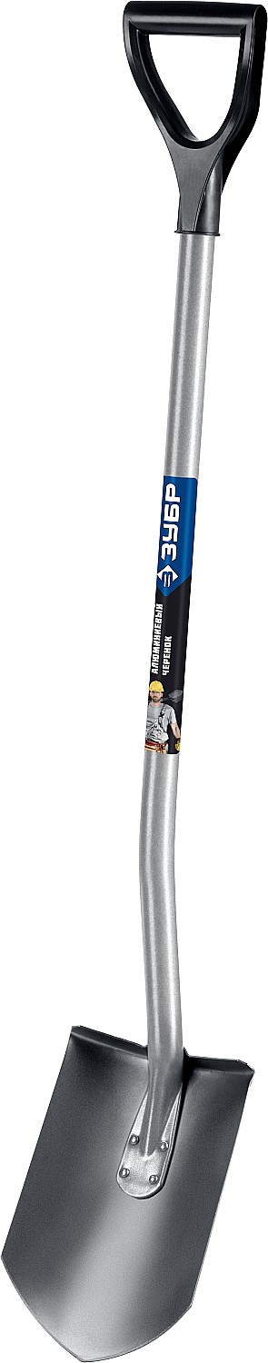 Лопата ТИТАН штыковая с эргономичным алюминиевым черенком, ЗУБР профессионал