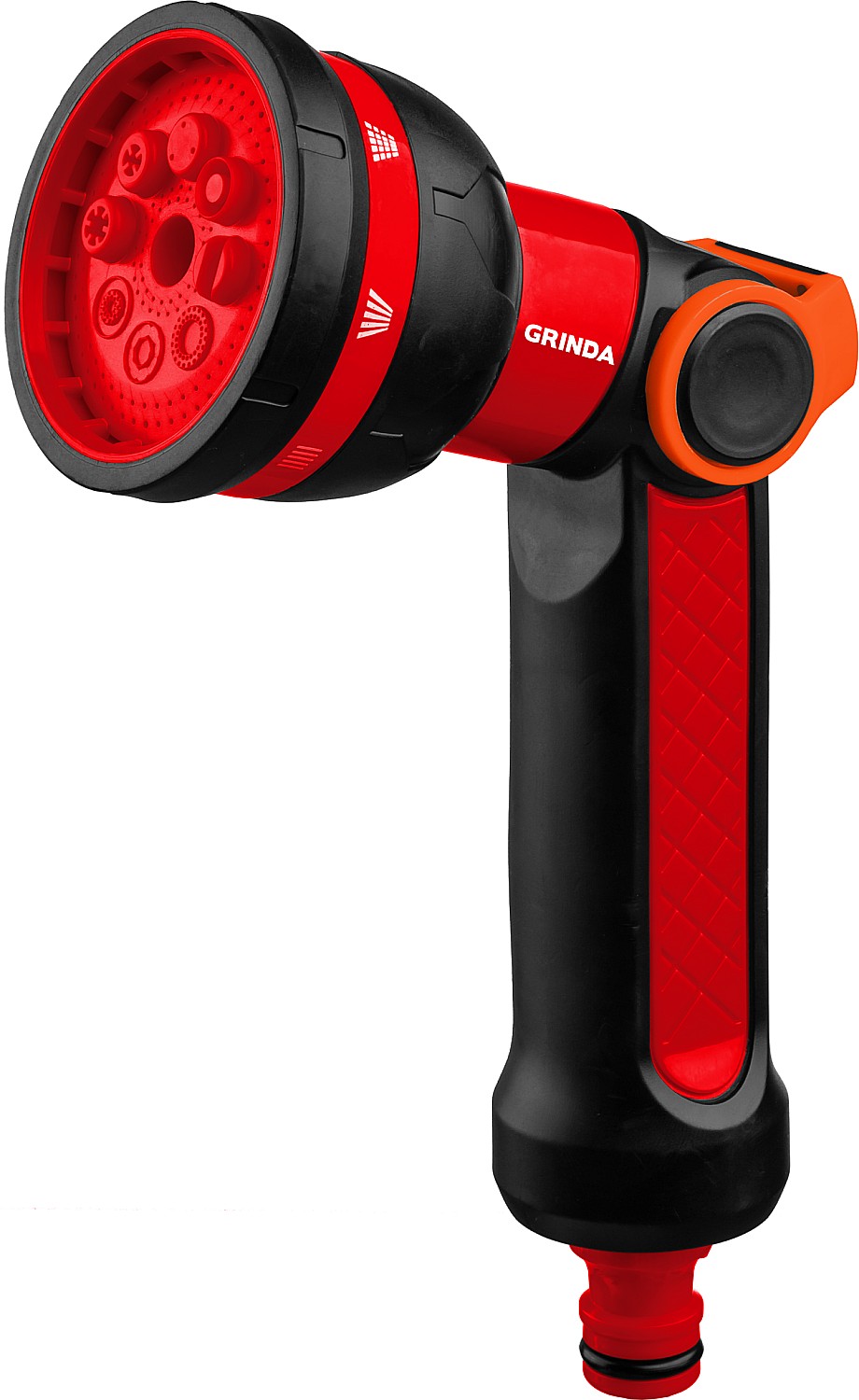 Пистолет поливочный двухкомпонентный с регулятором напора GRINDA   н-8,8 режимов