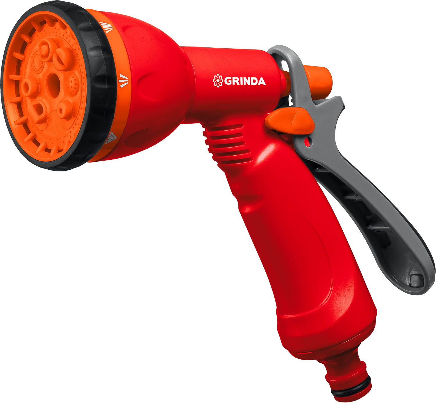 Grinda,пистолет поливочный пластик,8 реж,курок сзади