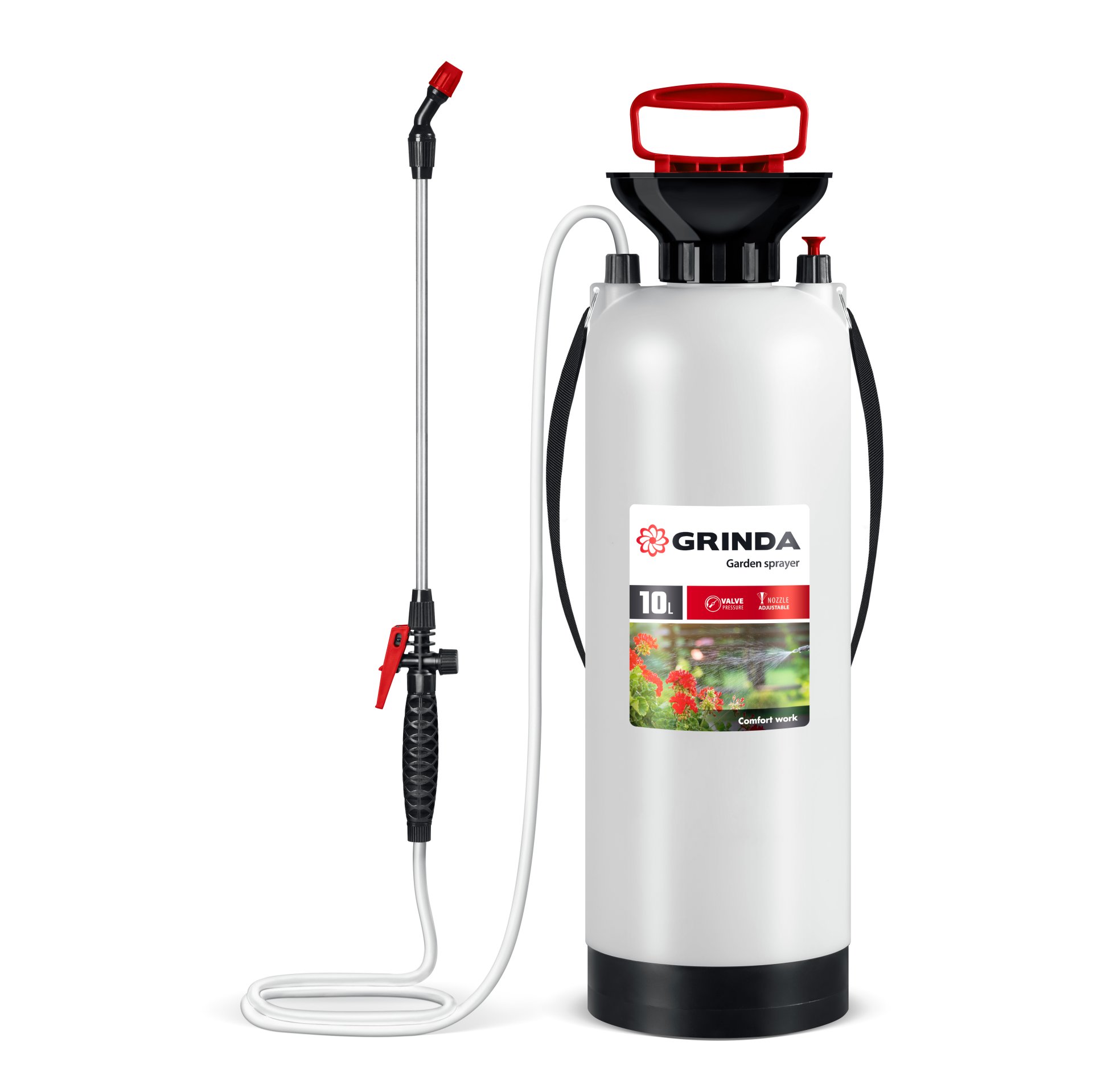 Переносной опрыскиватель Grinda TS-10 10л с широкой горловиной и устойч. днищем