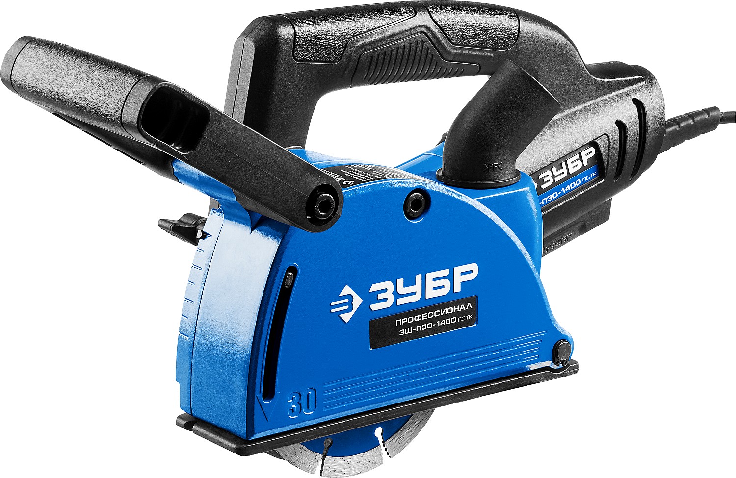 Штроборез (бороздодел)ЗУБР макс.глуб.паза 30мм,125мм 1400Вт