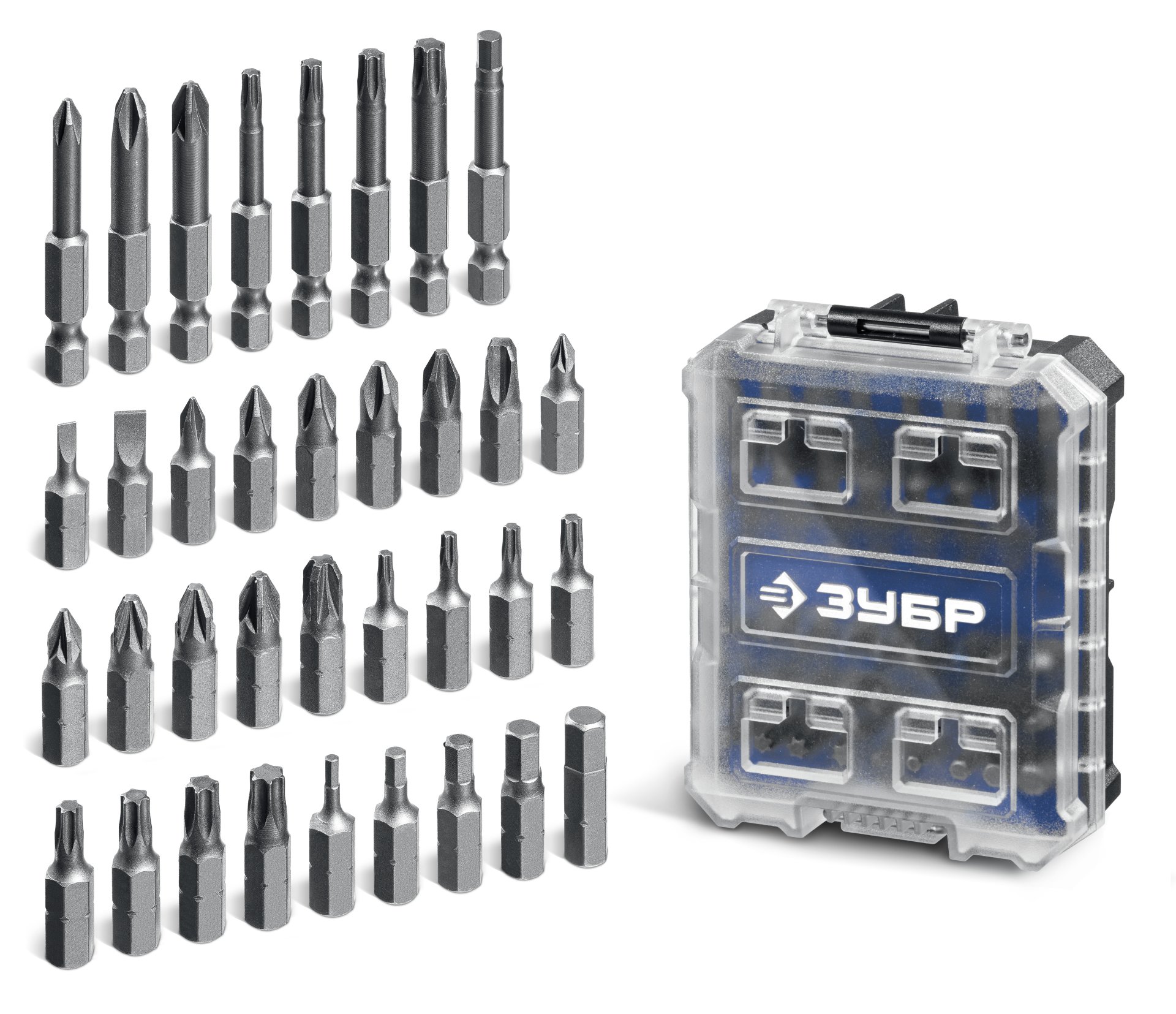 Набор бит 35 предм., система стыковки Z-БОКС Зубр