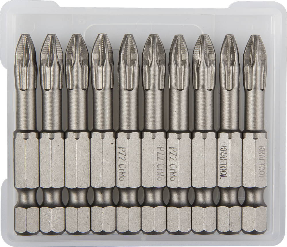 Биты "X-DRIVE" торсионные кованые, обточенные,KRAFTOOL,Cr-Mo сталь,PZ2, 50мм