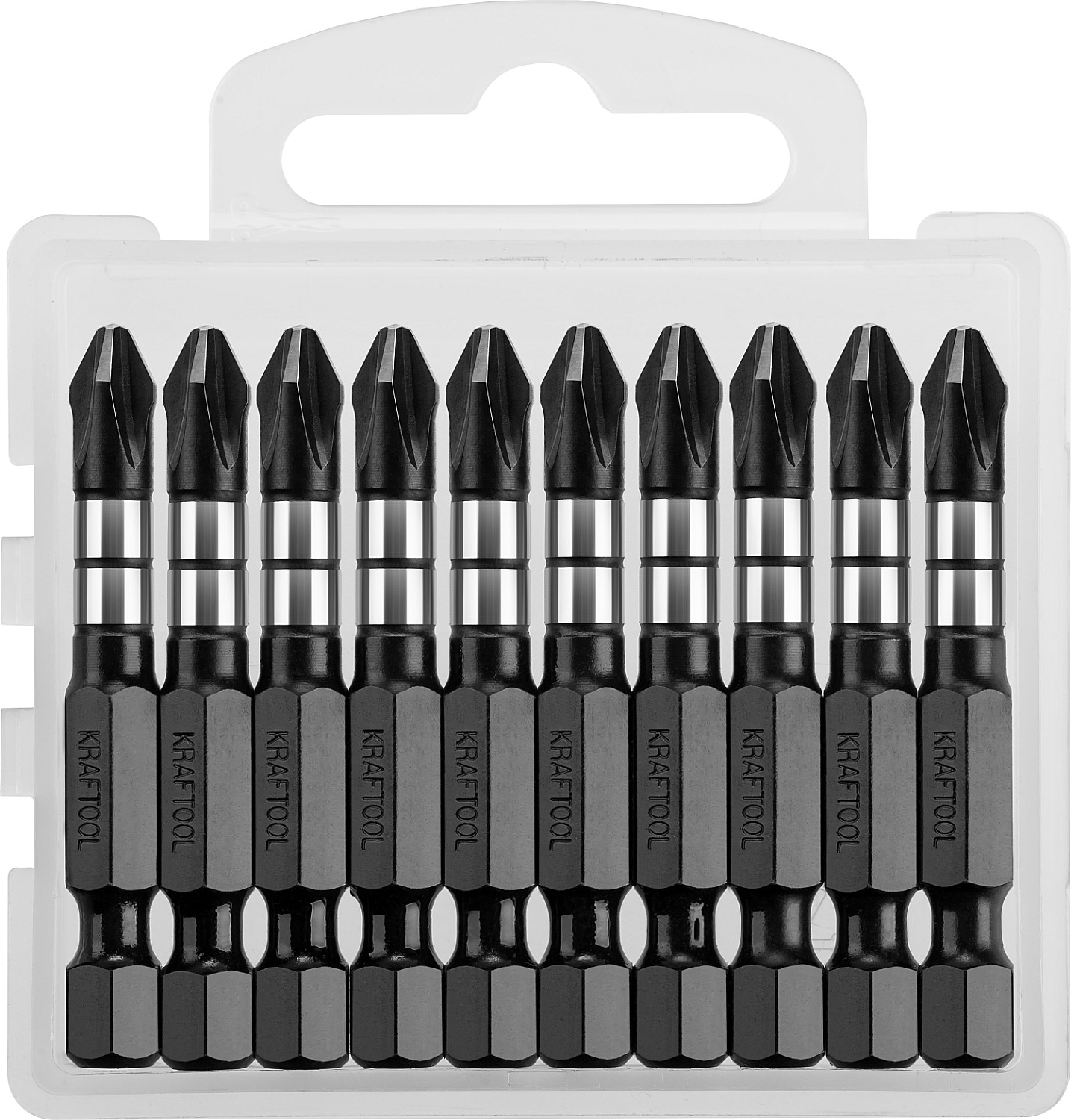 Биты KRAFTOOL Impact Pro, Philips, тип хвостовика  1/4", PH2, 50мм