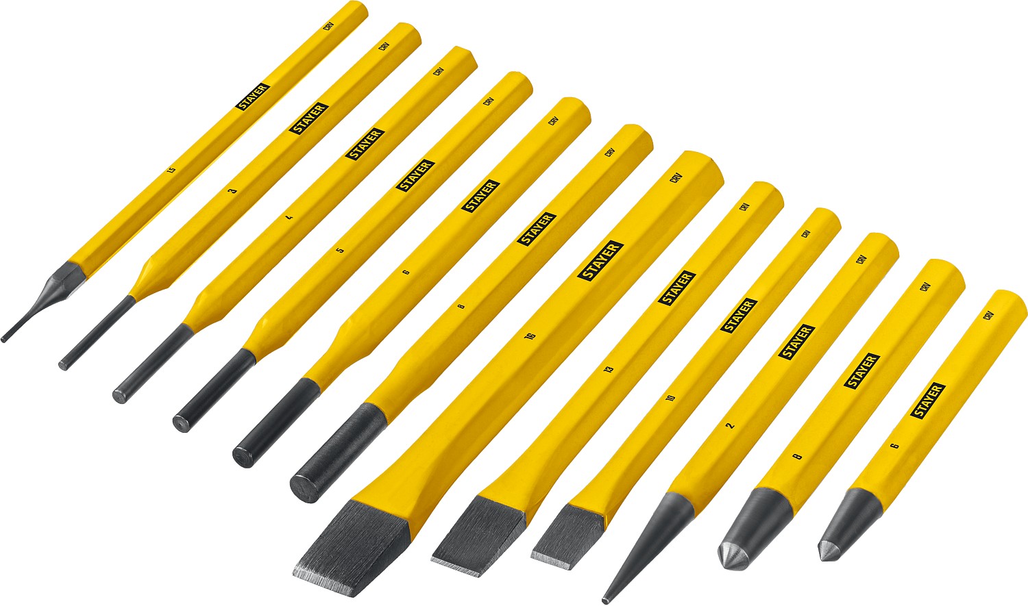 Набор зубил и кернеров STAYER HERCULES 12 предметов