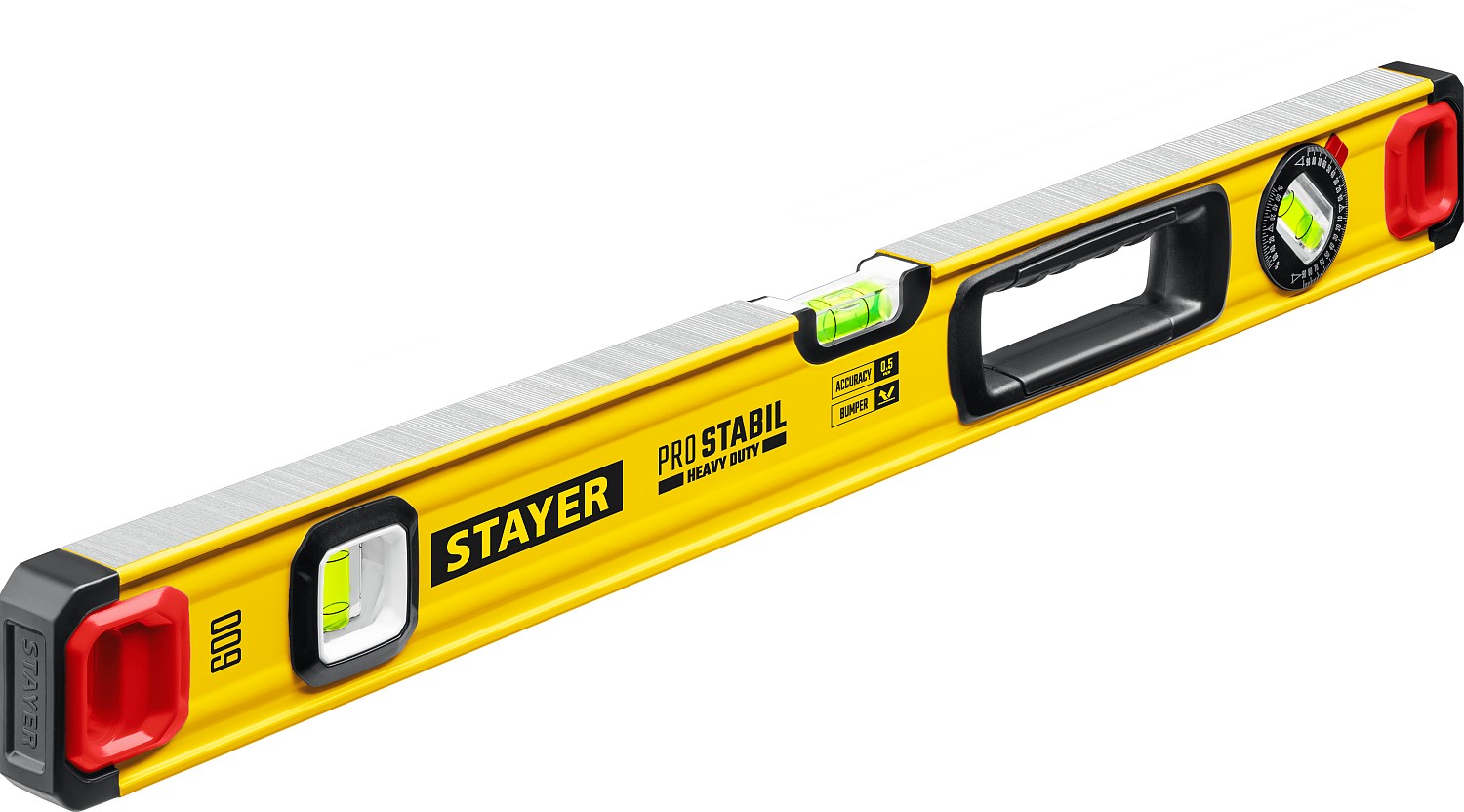 STAYER ProStabil 600 мм, Строительный фрезерованный уровень (3471-060)