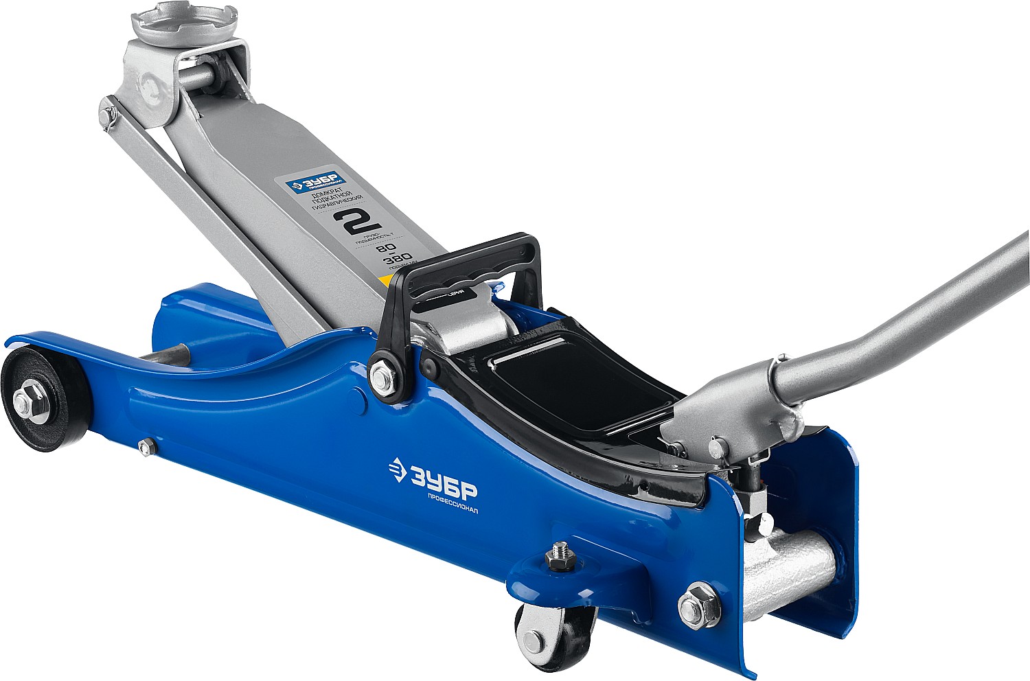 Подкатной домкрат с увелич.подъёмом. Т-55, 2Т, 80-380мм Зубр