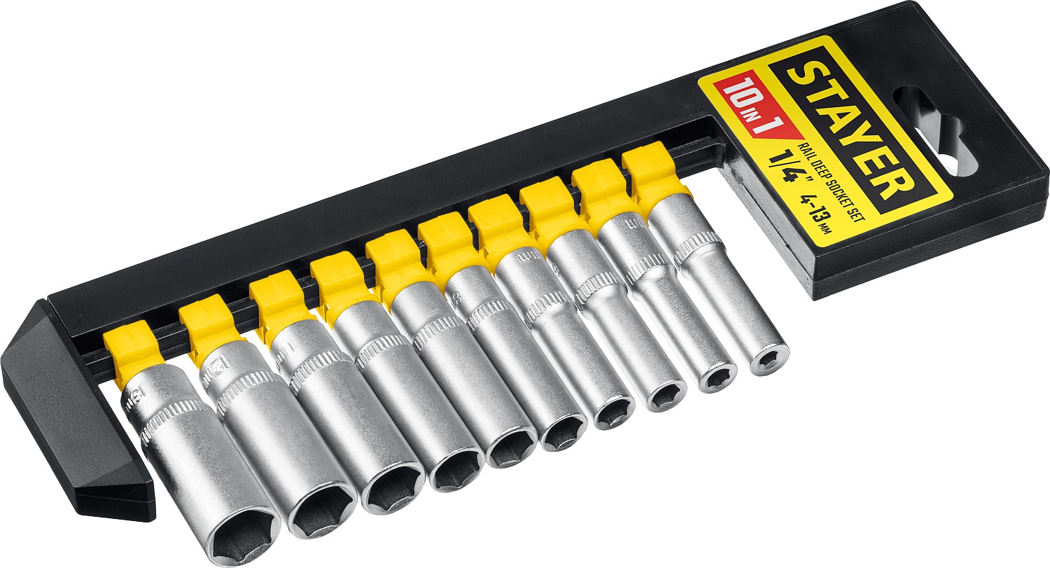 STAYER RSS 10S, 10 предм., (1/2″), Набор торцовых головок (27758-H10)