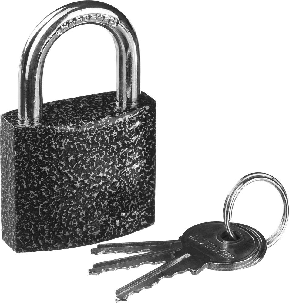 Замок навесной 38мм,закаленная душка,Stayer