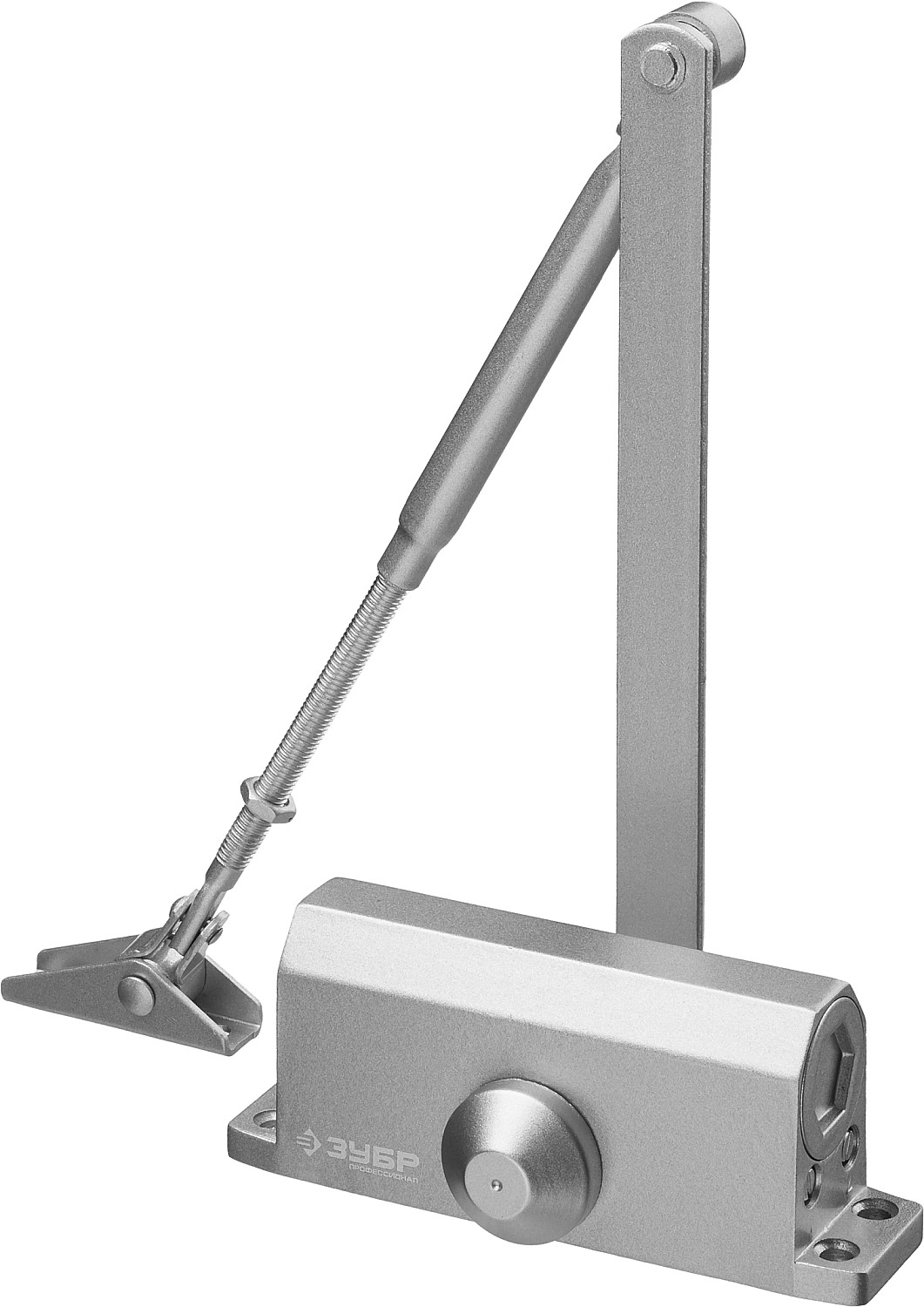 Доводчик дверной  Зубр для дверей массой до 40кг серебро