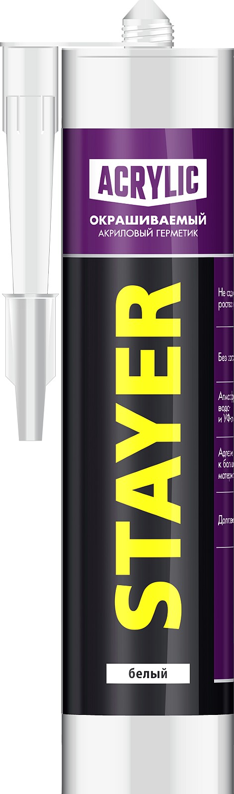 Герметик акриловый белый,универсальный Stayer