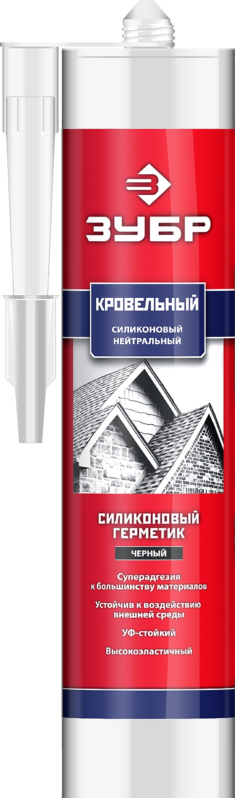 Герметик кровельный силиконовый черный 280мл Зубр