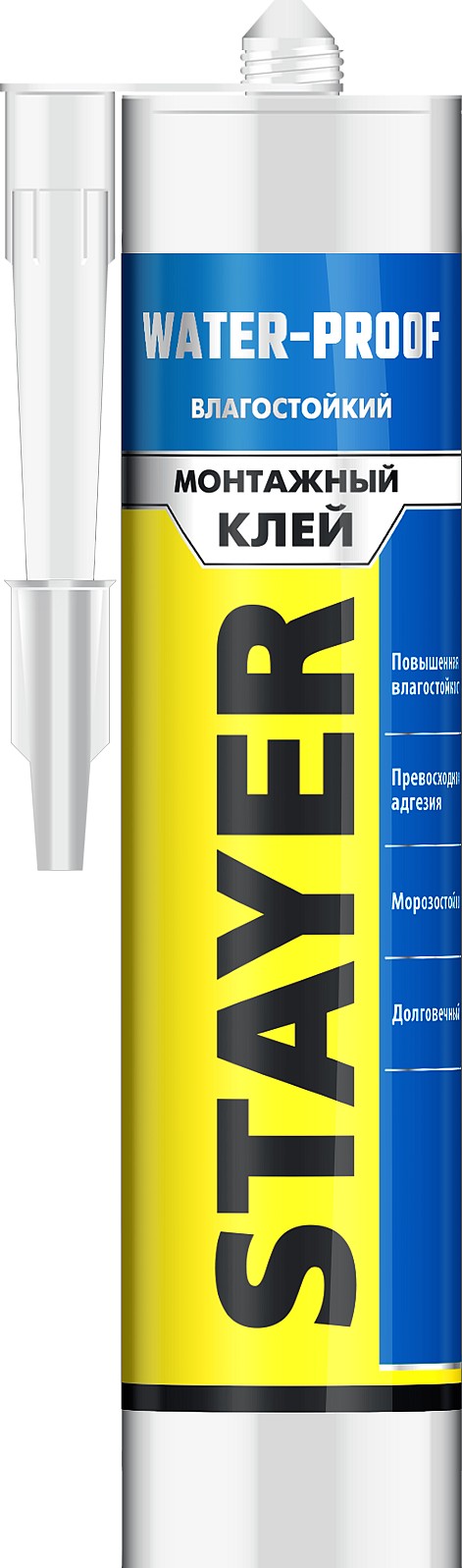 Клей монтажный STAYER Professional, влагостойкий, 280мл