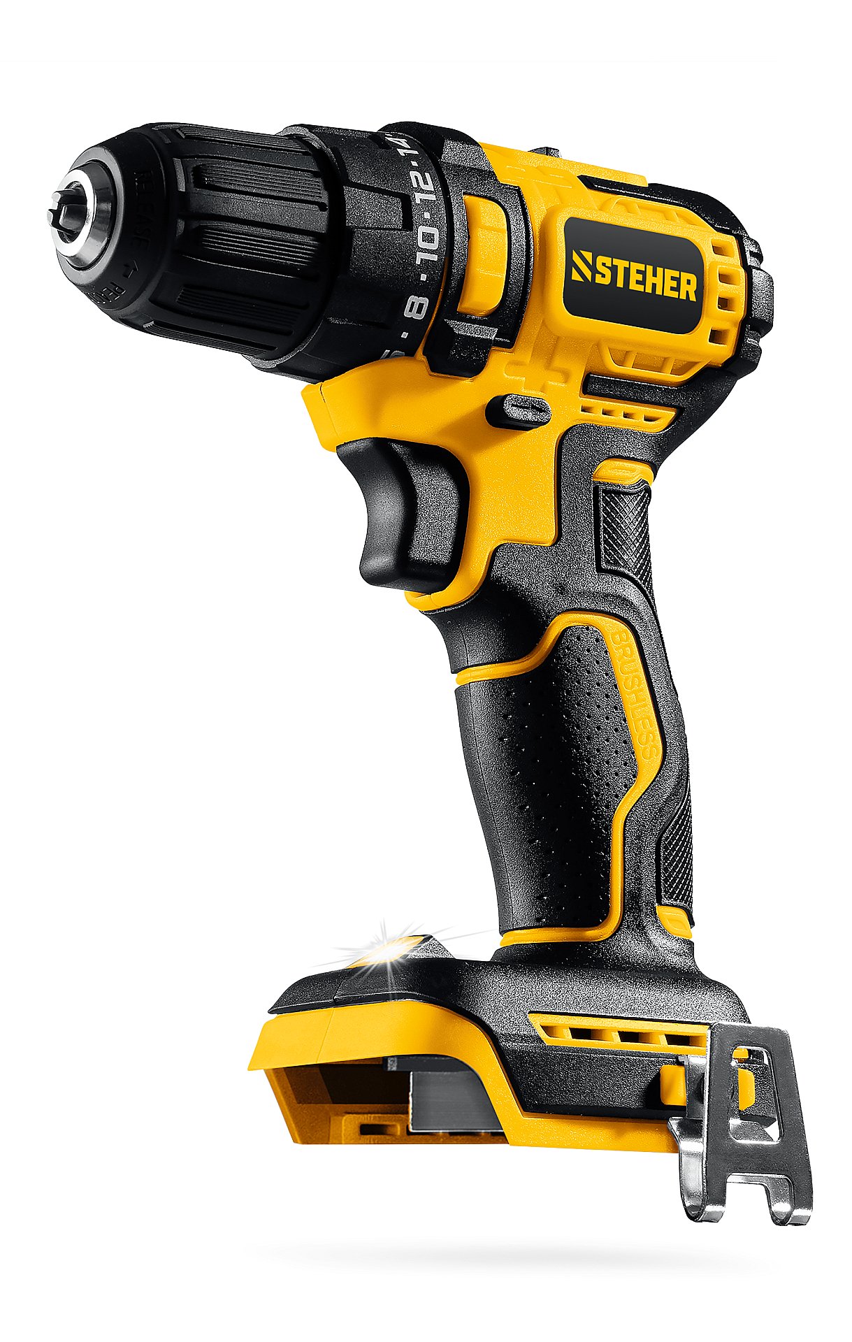Бесщеточная дрель-шуруповерт,кейс STEHER 16В,1 АКБ