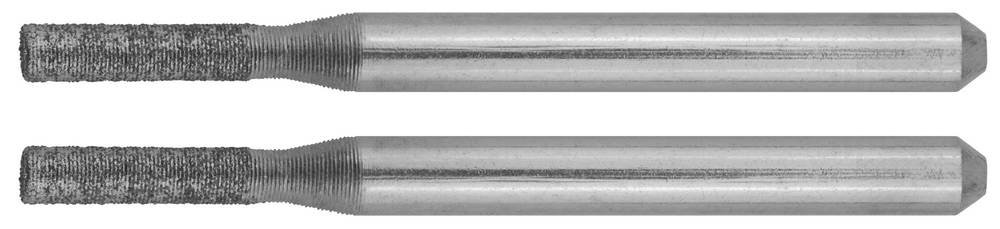 Набор алмазных мини-шарошек 2,3 x 10.0 х 3.2 мм, L 38 мм 2шт Зубр